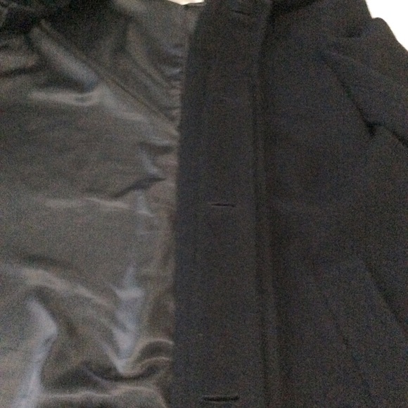 Joseph & Feiss Black Long Pea Coat - Picture 3 of 7